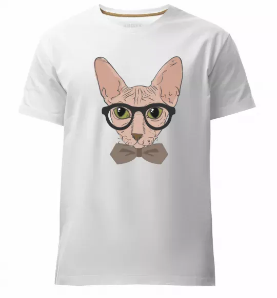 Мужская премиум футболка Сфінкс з метеликом Белый фото