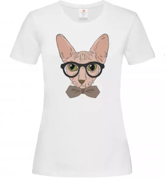 Женская футболка Сфінкс з метеликом Белый фото