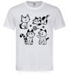Мужская футболка Смешные котики Белый фото