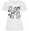Женская футболка Смешные котики Белый фото