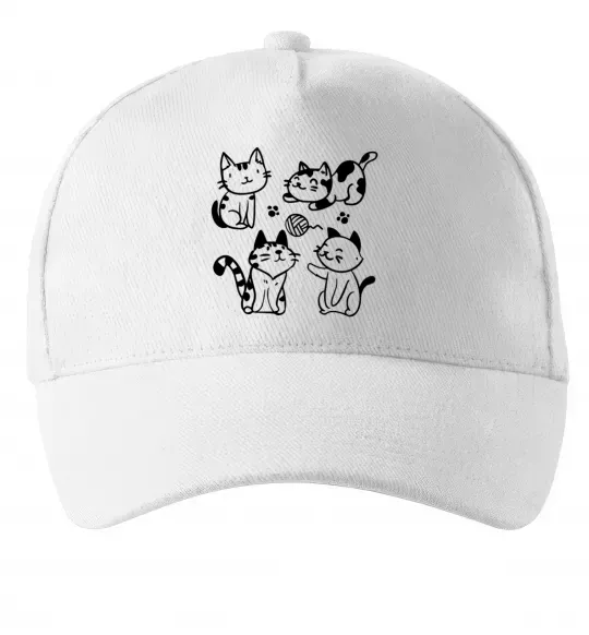 Кепка Смішні котики Белый фото