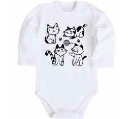 Дитячий бодік Смішні котики