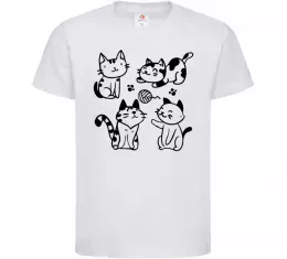 Детская футболка Смішні котики Белый фото