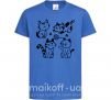 Дитяча футболка Смешные котики Яскраво-синій фото