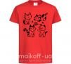 Дитяча футболка Смешные котики Червоний фото