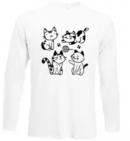 Лонгслив Ramen cat Белый фото Лонгслив Ramen cat Белый фото