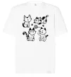 Футболка Оверсайз Смішні котики Белый фото