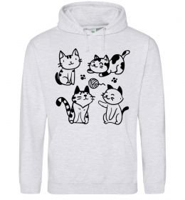 Мужская толстовка (худи) Смішні котики Мужская толстовка (худи) Смішні котики