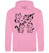 Женская толстовка (худи) Смішні котики Розовый фото