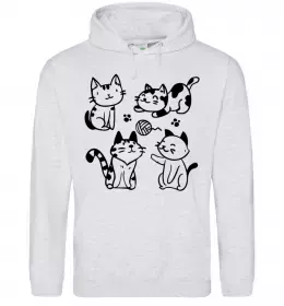 Женская толстовка (худи) I do what i want cat Черный фото