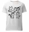 Чоловіча преміум футболка Смішні котики Білий фото