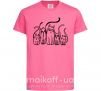 Детская футболка Коты Ч/Б Ярко-розовый фото