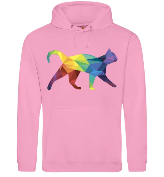 Жіноча толстовка (худі) Яскравий кіт Рожевий фото