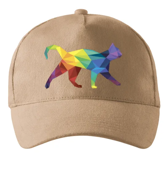 Кепка Яскравий кіт Песочный фото