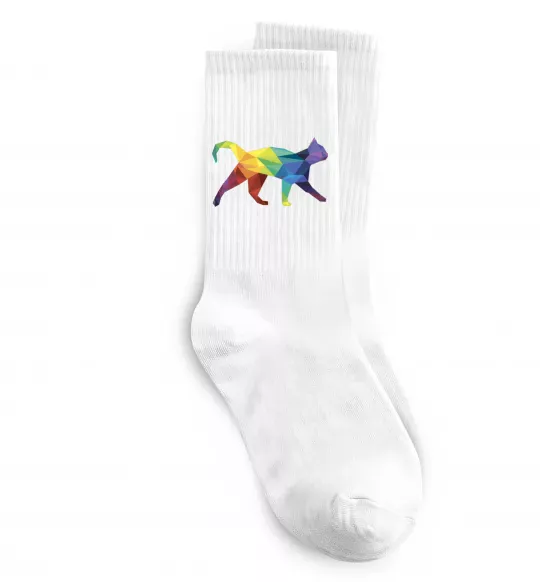 Носки Яскравий кіт Белый фото