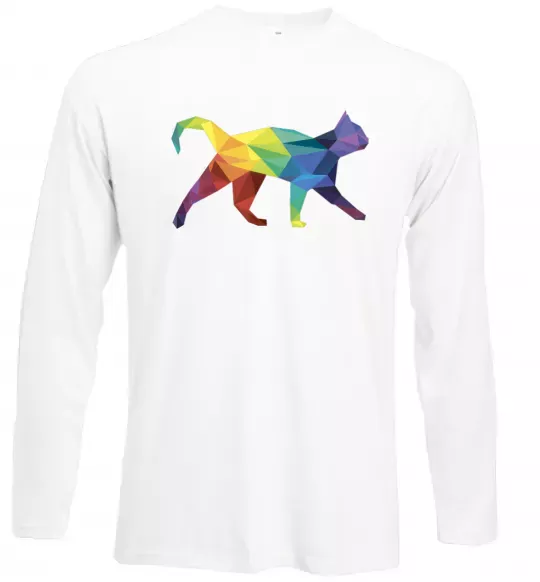 Лонгслив Яскравий кіт Белый фото