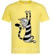 Мужская футболка Stratching cat Лимонный фото