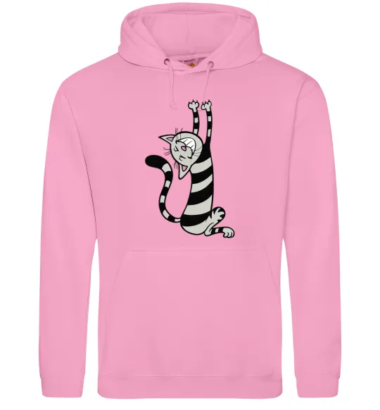 Жіноча толстовка (худі) Stratching cat Рожевий фото