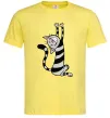 Мужская футболка Stratching cat Лимонный фото