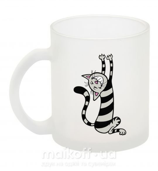 Чашка стеклянная Stratching cat Фроузен фото