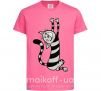 Детская футболка Stratching cat Ярко-розовый фото