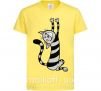 Дитяча футболка Stratching cat Лимонний фото