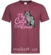 Мужская футболка 6834 The cute catlover Бордовый фото