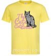 Мужская футболка 6834 The cute catlover Лимонный фото