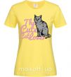 Женская футболка 6834 The cute catlover Лимонный фото