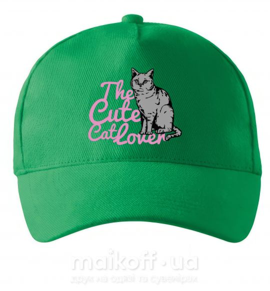 Кепка 6834 The cute catlover Зеленый фото
