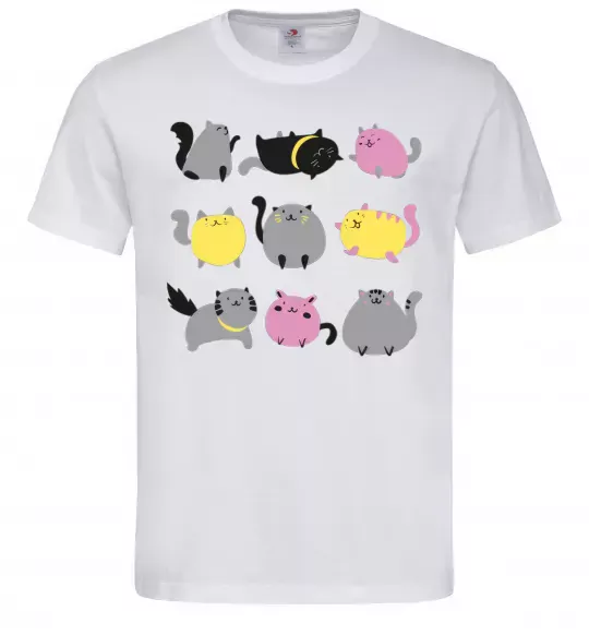 Мужская футболка Котики Белый фото