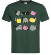 Мужская футболка Котики Темно-зеленый Мужская футболка Котики Темно-зеленый фото