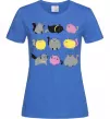 Жіноча футболка Котики Яскраво-синій фото