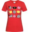 Жіноча футболка Котики Червоний фото