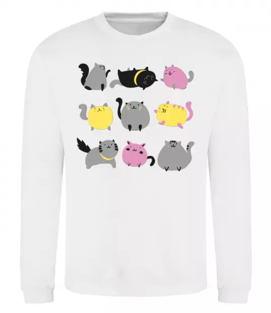 Світшот Котики Білий фото