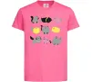 Дитяча футболка Котики Яскраво-рожевий Дитяча футболка Котики Яскраво-рожевий фото