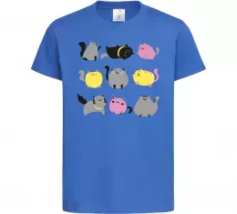 Детская футболка Котики Ярко-синий фото