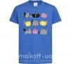 Детская футболка Котики Ярко-синий фото