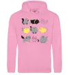 Мужская толстовка (худи) Котики Розовый фото