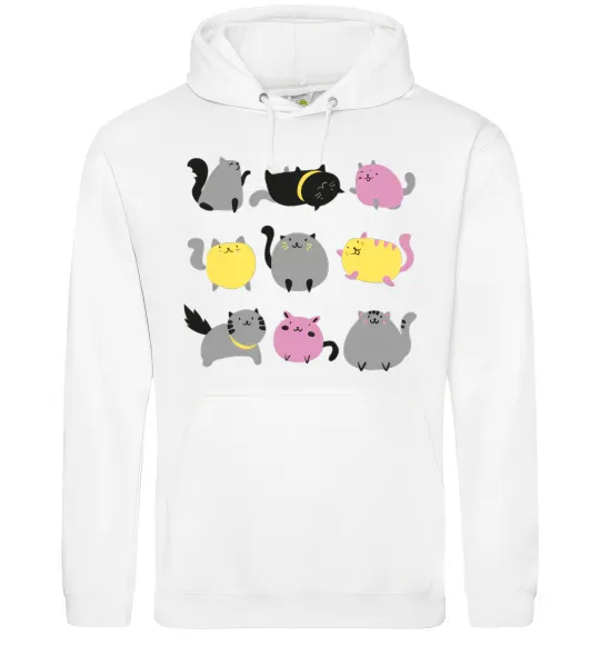 Чоловіча толстовка (худі) Котики Білий фото