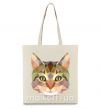 Эко-сумка Triangle cat Бежевый фото