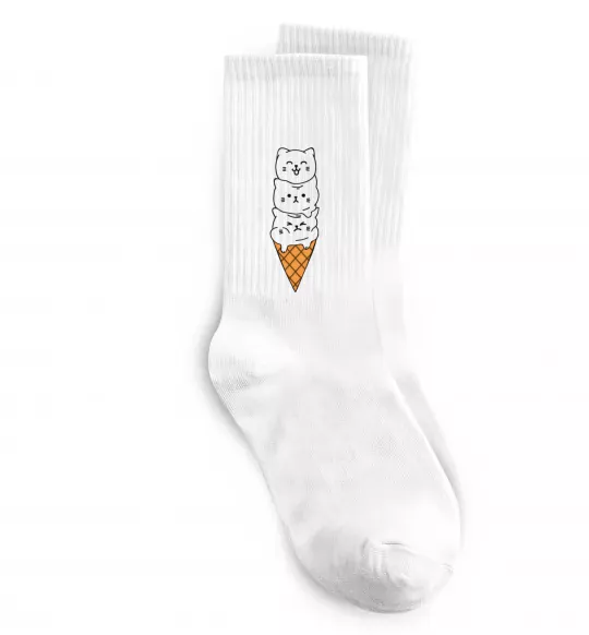 Носки Морозиво з котів Белый фото