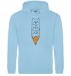 Мужская толстовка (худи) Морозиво з котів Голубой фото