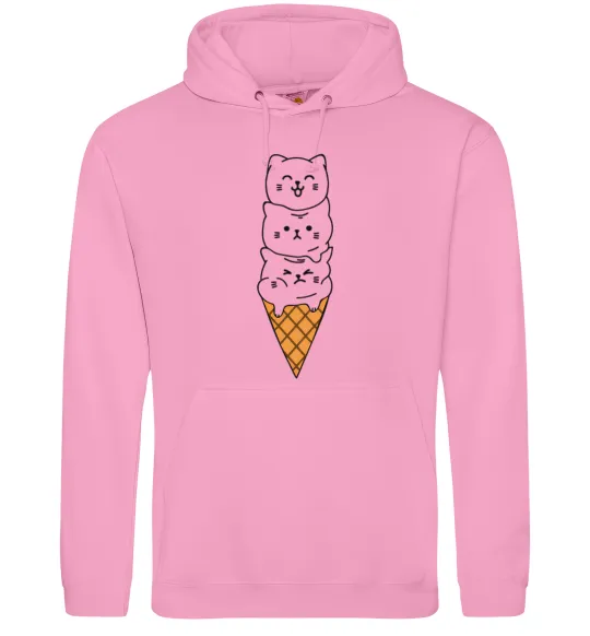 Жіноча толстовка (худі) Морозиво з котів Рожевий фото