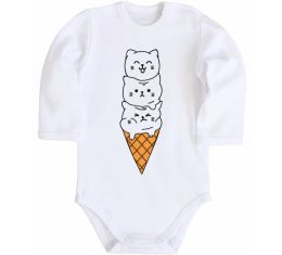 Дитячий бодік Морозиво з котів