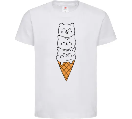 Детская футболка Морозиво з котів Белый фото