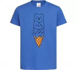 Детская футболка Kitten princess Ярко-синий фото