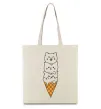 Еко-сумка Морозиво з котів Бежевий фото