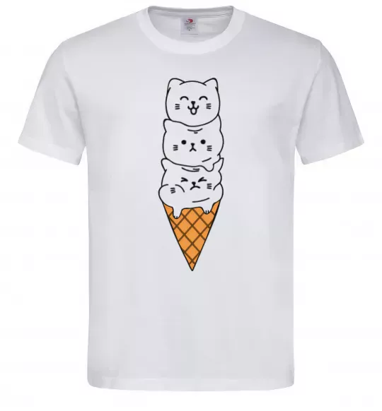 Мужская футболка Морозиво з котів Белый фото