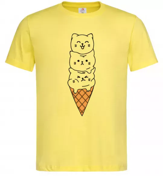 Мужская футболка Морозиво з котів Лимонный фото